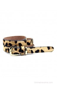Urban Vintage Yellow Leather Women Belt